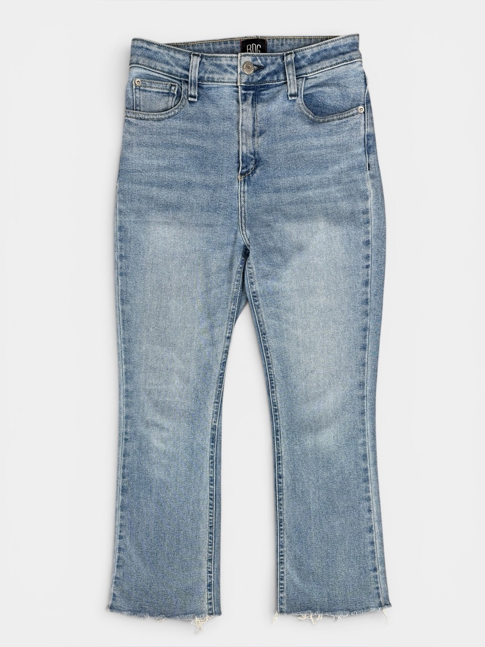 BDG Urban Outfitters Kick Flare High Rise Cropped Jeans Light Wash Size 24
